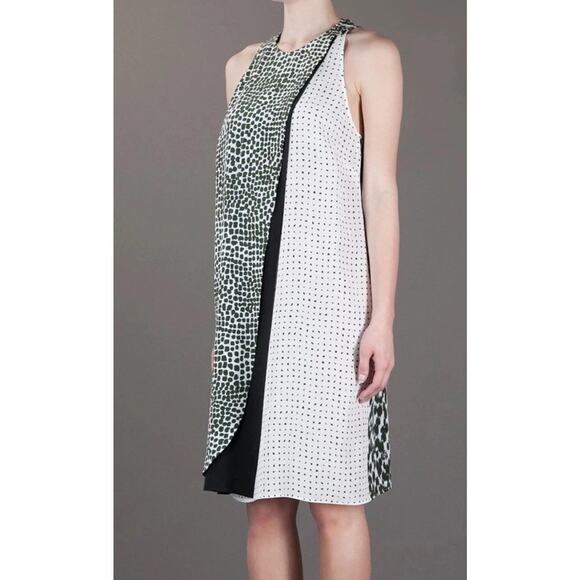 Stella McCartney Resort Mika Silk Drape Dress Size US 4 / EU 38 Multi Spot - Picture 1 of 14